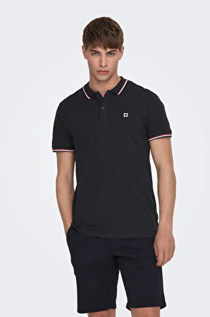 Only & Sons Erkek Onsfletcher Polo Yaka %100 Pamuk T-Shirt 22024827 Lacivert