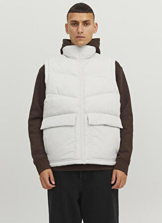 Jack & Jones Krem Erkek Yelek 12238853_JORVESTERBRO BODYWARMER SN