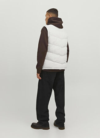 Jack & Jones Krem Erkek Yelek 12238853_JORVESTERBRO BODYWARMER SN