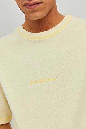 JACK&JONES JORFADED SS TEE CREW NECK sarı 