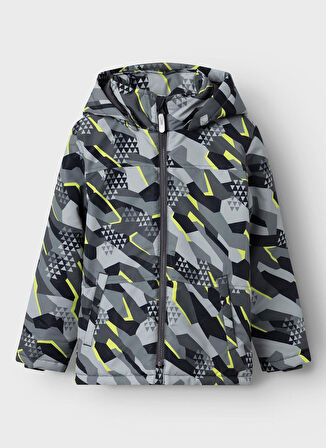 Name İt Gri Erkek Çocuk  Mont NKMMAX JACKET GRAPHIC SPORT