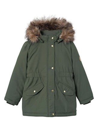 Name İt Haki Kız Çocuk Mont NKFMARLIN PARKA JACKET PB