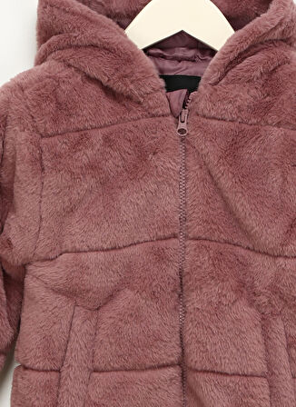 Name İt Gül Kurusu Bebek Mont NMFMOSA FAKE FUR JACKET W HOOD PB