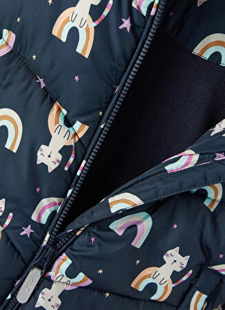 Name İt Lacivert Kız Çocuk Mont NMFMAY PUFFER JACKET KITTY