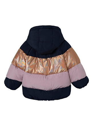 Name İt Lacivert Kız Çocuk Mont NMFMILLE PUFFER JACKET BLOCK FOIL