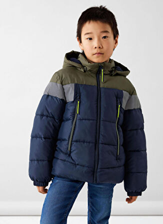 Name İt Lacivert Erkek Mont NKMMONTEL PUFFER JACKET REFL. BLOCK