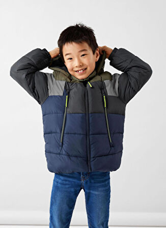 Name İt Lacivert Erkek Mont NKMMONTEL PUFFER JACKET REFL. BLOCK