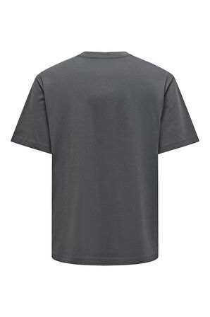 Only & Sons Erkek Onsfred Bisiklet Yaka Kısa Kollu %100 Pamuk T-Shirt 22022532 Füme