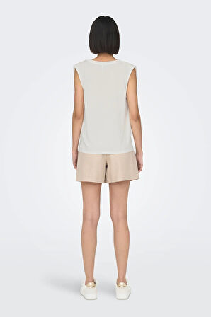 Only Kadın Onlfree Regular Fit Kolsuz Bluz 15290313 Beyaz