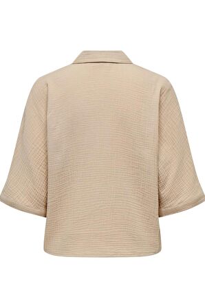 ONLY ONLTHYRA SS SHIRT NOOS WVN KREM