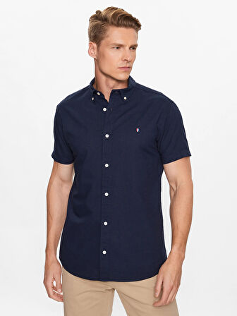 Erkek JPRBLUSUMMER SHIELD SHIRT S/S LN Gömlek-Lacivert | S