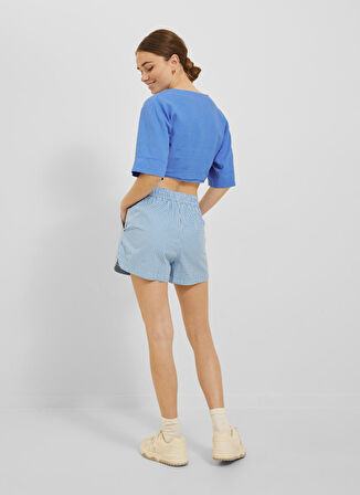 JJXX Normal V Yaka Mavi Kadın Gömlek 12235004