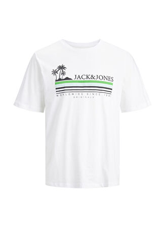 Jack & Jones Bisiklet Yaka Baskılı Beyaz Erkek T-Shirt 12240540_JORCODY SUMMER TEE SS CREW