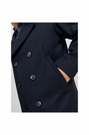Jack Jones Blucaptaın Wool Pea Coat Erkek Kaşe Kaban 12239479