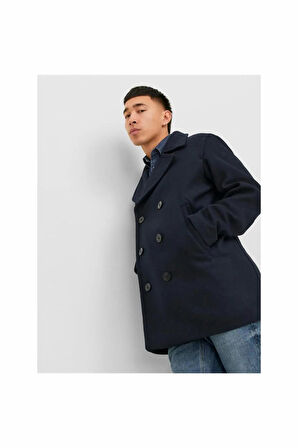 Jack Jones Blucaptaın Wool Pea Coat Erkek Kaşe Kaban 12239479