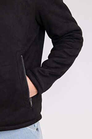 Only & Sons Erkek Onsroyce Suni Deri Süet Ceket 22026162 Siyah