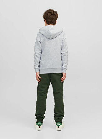 Jack & Jones Baskılı Erkek Çocuk Beyaz Sweatshırt JJEJOSH SWEAT HOOD SN JNR