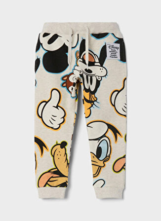 Name İt Lastikli Paça Krem Erkek Çocuk Eşofman Altı NMMJIMBO MICKEY SWE PANTS UNB WDI