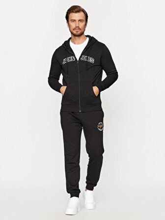 Jack & Jones Erkek Fermuarlı ve Kapüşonlu Sweatshirt - 12241567