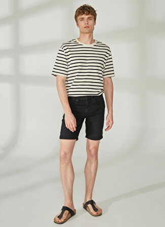 Only & Sons Dar Siyah Erkek Şort ONSPLY WASHED BLACK 6239 DENIM SHOR