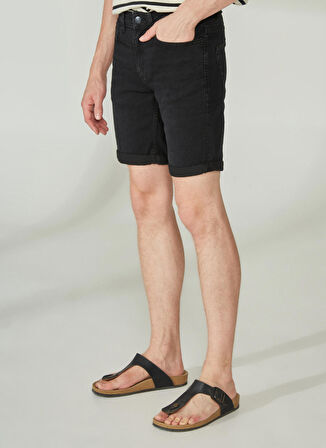 Only & Sons Dar Siyah Erkek Şort ONSPLY WASHED BLACK 6239 DENIM SHOR