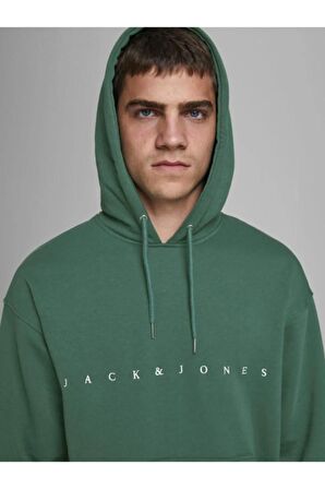 12241687 Jack & Jones Jorvesterbro Sweat Hood Noos Erkek Sweat Holly Green