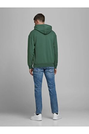 12241687 Jack & Jones Jorvesterbro Sweat Hood Noos Erkek Sweat Holly Green