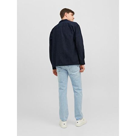 Jack&Jones Regular Fit Uzun Kollu Lacivert Erkek Gömlek 12239329