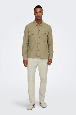 Only & Sons Erkek Onslinus Beli Lastikli Keten Pantolon 22024966 Bej