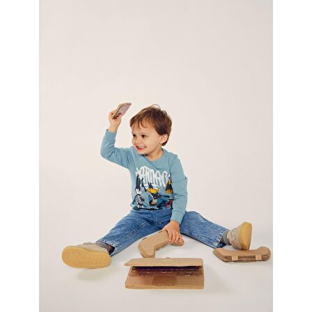 Name It Loney Tunes Duman Yeşili Erkek Çocuk Sweat 13221179