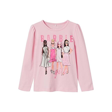 Name It Barbie Pembe Kız Çocuk Sweatshirt 13221132
