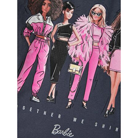 Name It Barbie Antrasit Kız Çocuk Sweatshirt 13221132