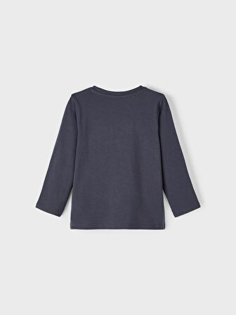 Name It Bisiklet Yaka Baskılı Antrasit Erkek Çocuk Sweatshirt 13221192