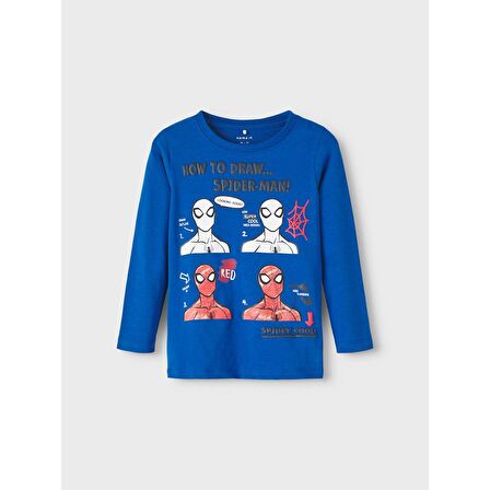 Name It Spiderman Mavi Erkek Çocuk Sweatshirt 13221198