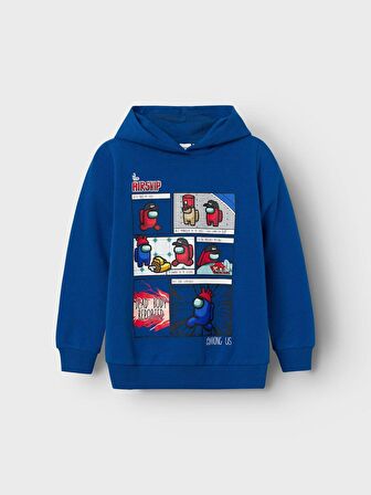 Name It Kapüşonlu Mavi Erkek Çocuk Sweatshirt 13221796