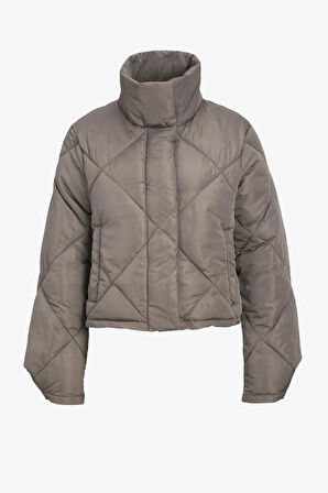 JJXX Jxunit Short Quilted Jacket Otw Kadın Kahverengi Mont 12236457-Brown