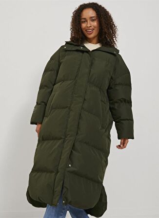 JJXX Koyu Yeşil Kadın Mont JXMISTY DOWN BLEND LONG PUFFER OTW