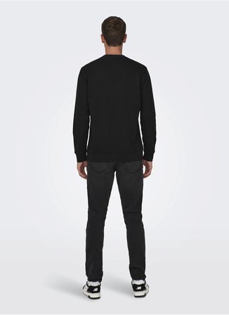 Only & Sons O Yaka Siyah Erkek Sweatshırt 22027004_ONSOLIVER REG CAMP SWT CRE