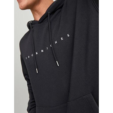 JACK&JONES JJESTAR JJ SWEAT HOOD NOOS SİYAH