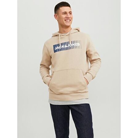 JJECORP LOGO SWEAT HOOD PLAY NOOS BEJ 