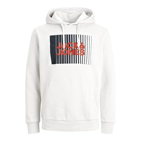 JJECORP LOGO SWEAT HOOD PLAY NOOS BEYAZ 
