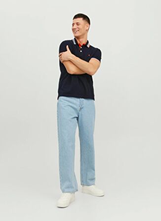 Jack & Jones Lacivert Erkek Polo T-Shirt JJEPAULOS POLO SS NOOS