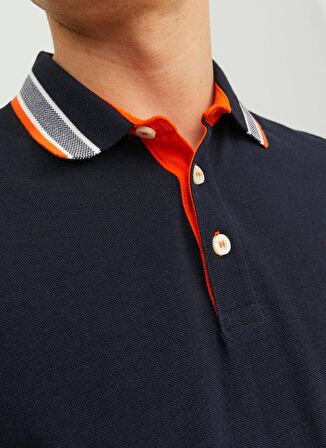 Jack & Jones Lacivert Erkek Polo T-Shirt JJEPAULOS POLO SS NOOS
