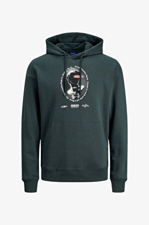 Jack & Jones Joropus Sweat Hood Tg Erkek Yeşil Sweatshirt 12243619-Green