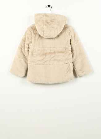 Name İt Krem Kadın Mont NMFMOSA FAKE FUR JACKET W HOOD PB