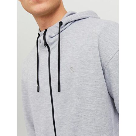 JACK&JONES JJEJAX SWEAT ZIP HOOD NOOS GRİ