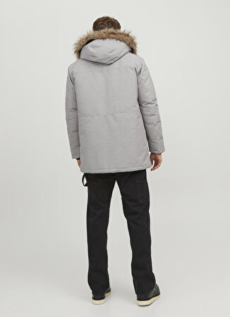 Jack & Jones Gri Erkek Mont 12235858_JJEWING PARKA SN