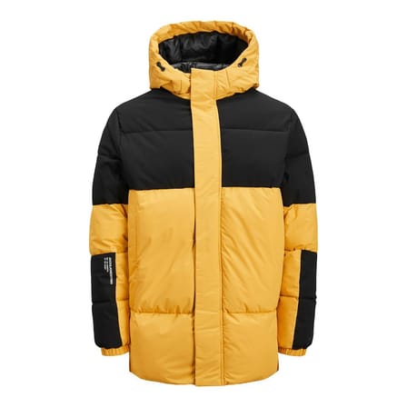 Jack&Jones Kapüşonlu Sarı-Siyah Erkek Mont 12235870