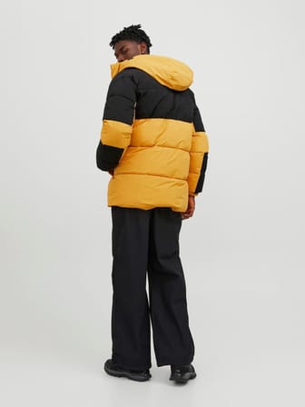 Jack&Jones Kapüşonlu Sarı-Siyah Erkek Mont 12235870