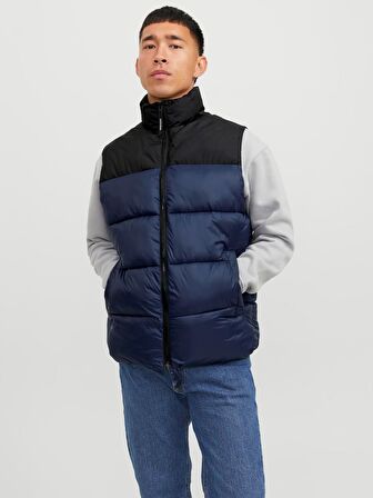 Jack & Jones Erkek Dik Yakalı Fermuarlı Şişme Mont - 12235861